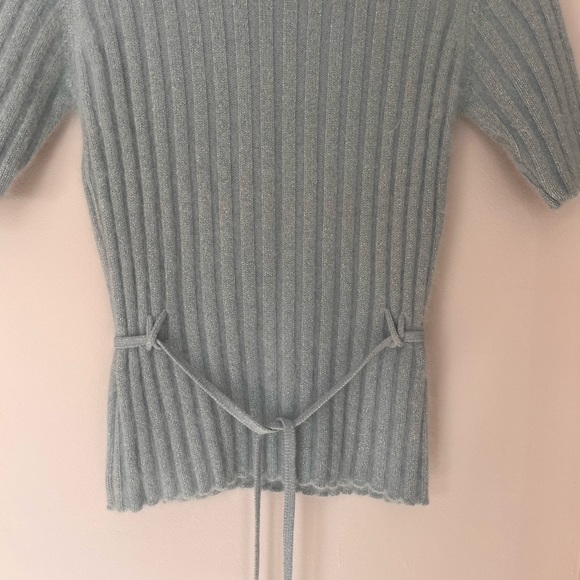 Un Deux Trois, size 36/38, blue, wool, angora, sweater, half sleeves - Picture 5 of 14